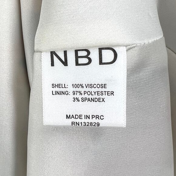 NBD Lightning Floral Print Skater Dress Women Medium White Multi Plunging V-neck - Picture 15 of 16